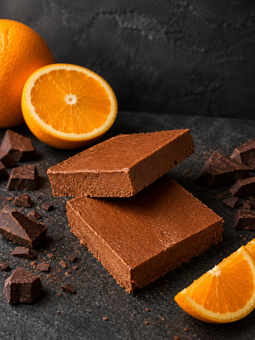 MIDNIGHT ORANGE DARK CHOC TRUFFLE SLAB